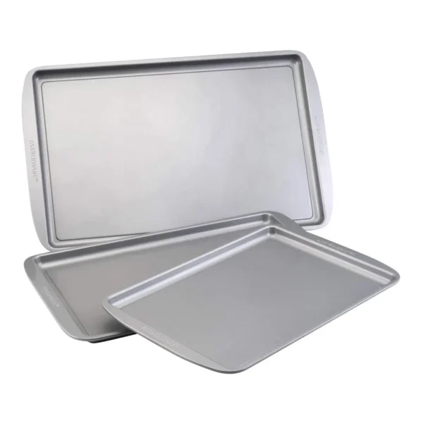 4554970_ra.jpg Farberware - 3-Piece Cookie Pan Set - Gray