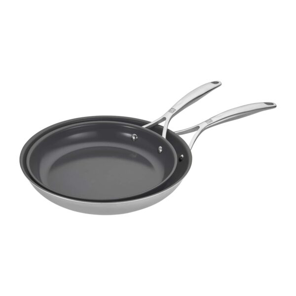 45c10259-479f-47e4-864c-e7d80772fb4a.jpg ZWILLING - Energy Plus 2-pc Ceramic Nonstick 10-in and 12-in Fry Pan Set - Stainless Steel