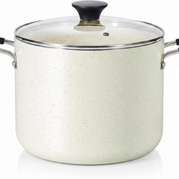 46d891e0-dda9-4ee8-8b6b-66c2514a58a4.jpg Cook N Home - 10.5 Quart Non Stick Stock Pot Large Pot for Cookingwith Lid Cream Color - cream white