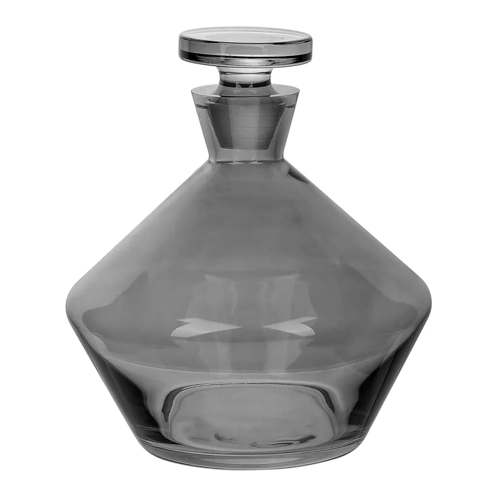 470ab7c9-af6b-4795-90e9-c7b829b3980c.jpg Jay Import - Smoky Glass Whiskey Decanter (49 oz) with Stopper - Gray