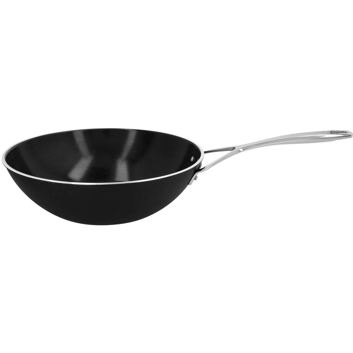 4a0665f6-f5d8-4c6a-9180-79cf93670ef5.jpg Demeyere - AluPro 5, 12 Inch Ceramic Nonstick Wok, 5 Ply Made in Italy - Black