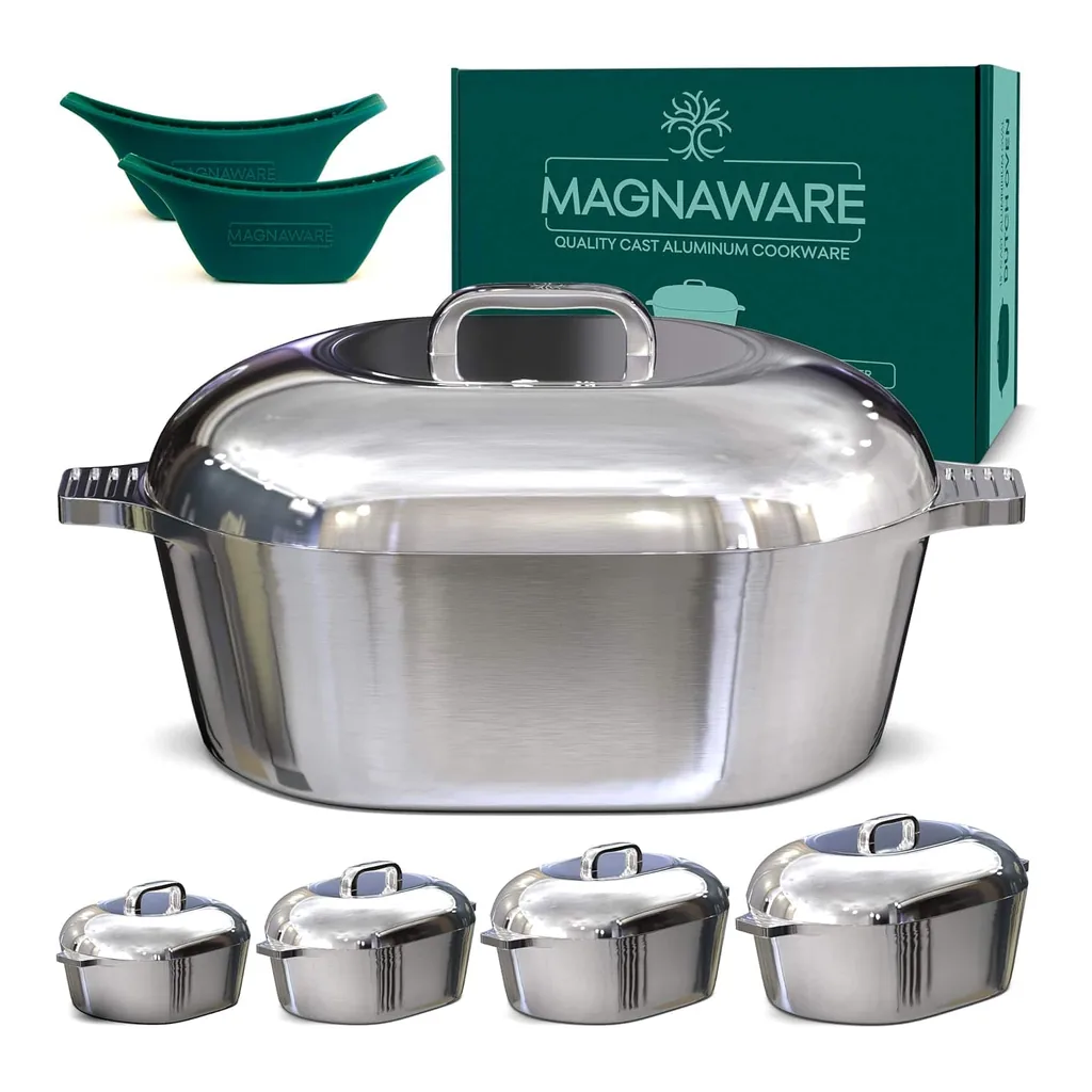 4a306f3a-6e5c-4528-b172-9132319d3fbf.jpg Magnaware - Ultimate Oval Collection – 4-Piece Cast Oval Dutch Oven Set Includes 11", 13", 15" & 18" Ovals - Aluminum