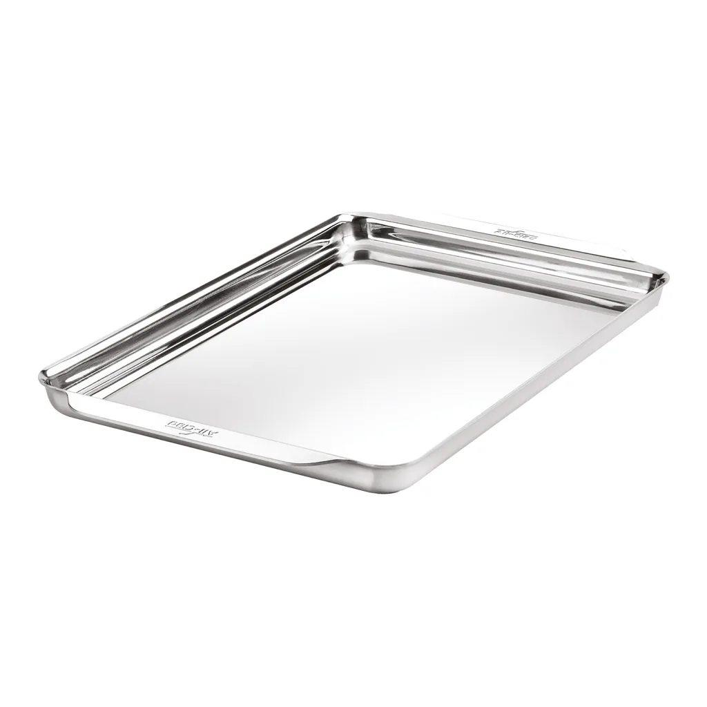 4a95e108-6fbc-45f6-b1f8-703abd68f4f0.jpg All Clad - All-Clad 11.5" x 17" Stainless Steel Half Sheet Pan Bakeware, Tri-ply, Silver