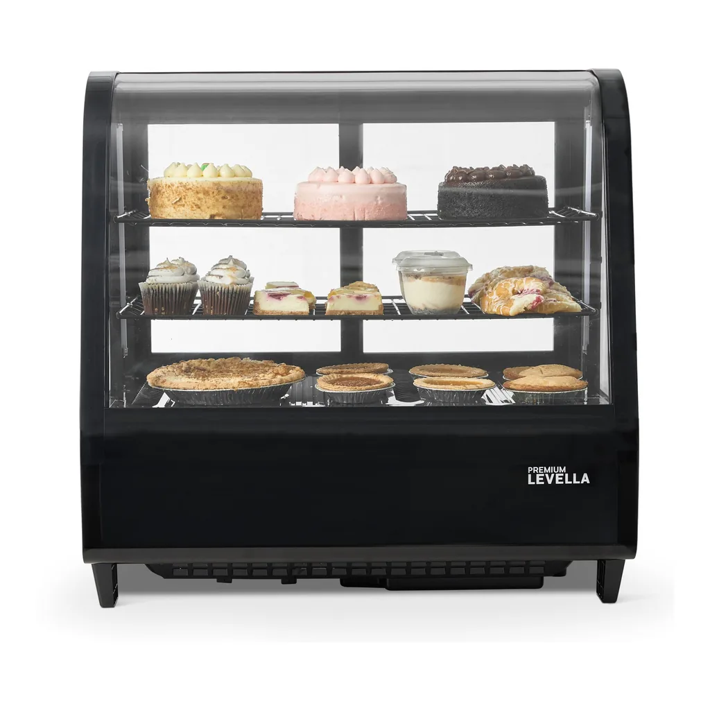 4ad945ea-e0ad-4558-8ffa-90ffbcdeba64.jpg Premium Levella - 3.5 cu. ft. Countertop Refrigerator Display Case - Black