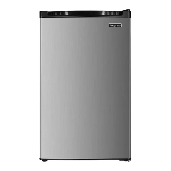 4b12b98d-154e-482f-bec6-d65b99693a05.jpg Magic Chef - 4.4 cu. ft. Compact Mini Refrigerator in Stainless Look - Stainless Steel Look