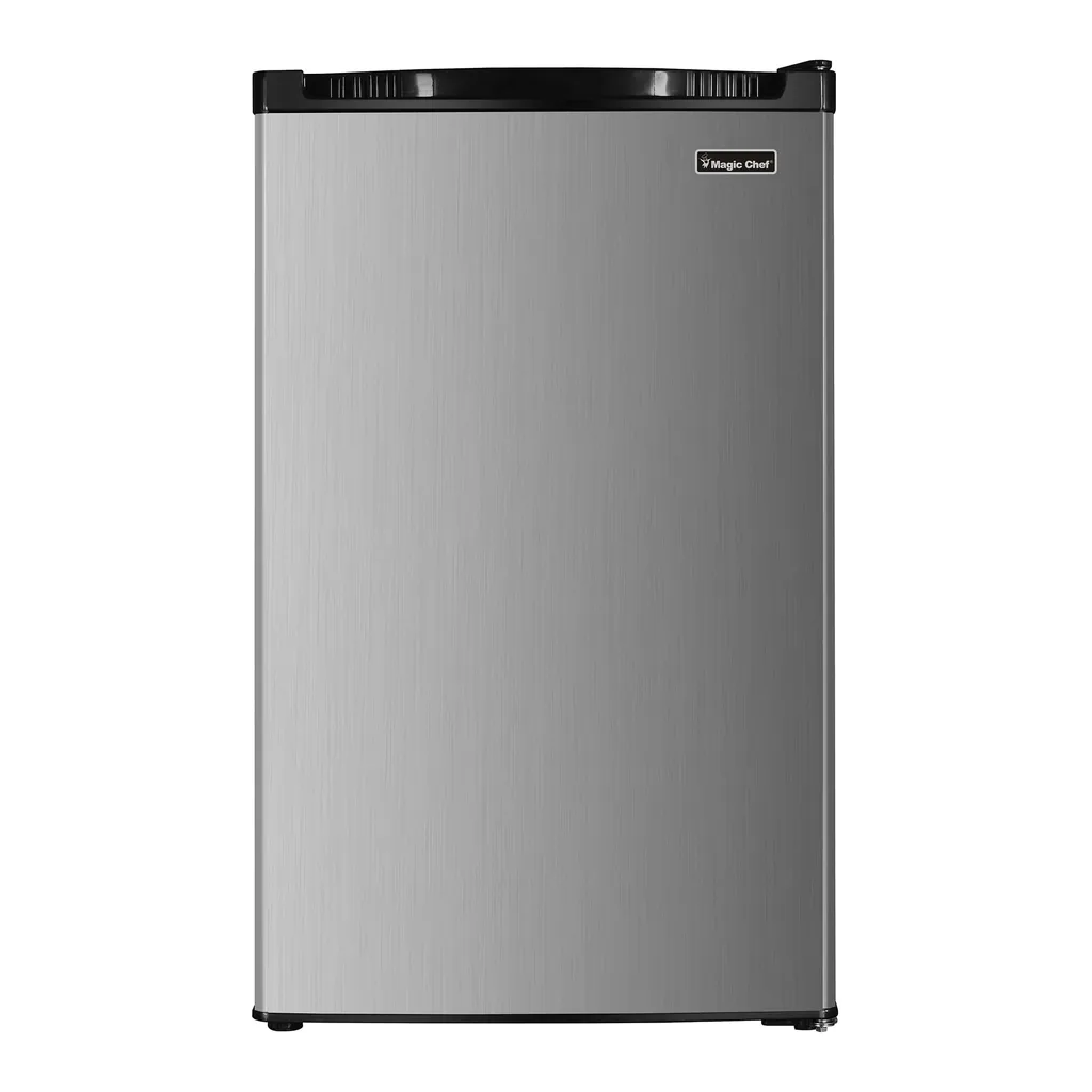 4b12b98d-154e-482f-bec6-d65b99693a05.jpg Magic Chef - 4.4 cu. ft. Compact Mini Refrigerator in Stainless Look - Stainless Steel Look