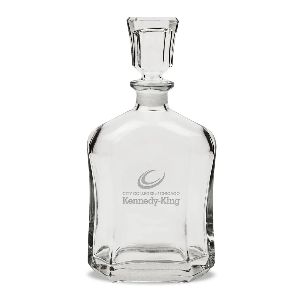 4ba1a1a3-58a9-4387-8de3-302e175a4b57.jpg Jardine - Kennedy-King College Statesmen 23.75oz. Crystal Whisky Decanter - Multicolor