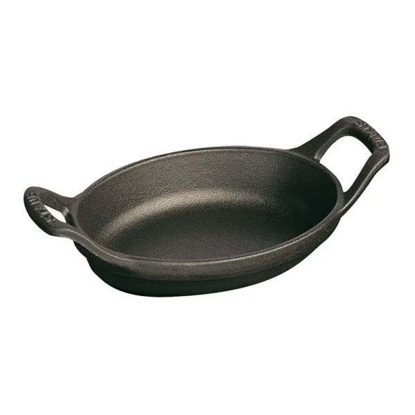 4d72d27d-de49-4841-ac16-5f42eb3f89e4.jpg Staub - Cast Iron 5.5-inch x 3.8-inch Mini Oval Gratin Baking Dish - Matte Black