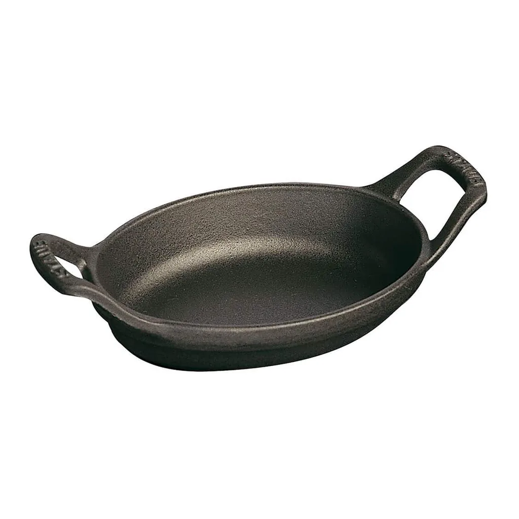 4d72d27d-de49-4841-ac16-5f42eb3f89e4.jpg Staub - Cast Iron 5.5-inch x 3.8-inch Mini Oval Gratin Baking Dish - Matte Black