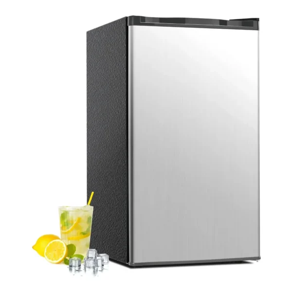 4dffc6ee-fa30-4057-b87e-1f9c3cd7d04e.jpg SIMZLIFE - 3.2 Cu.ft Mini Refrigerator with Freezer - Compact Design & Single Door - Silver