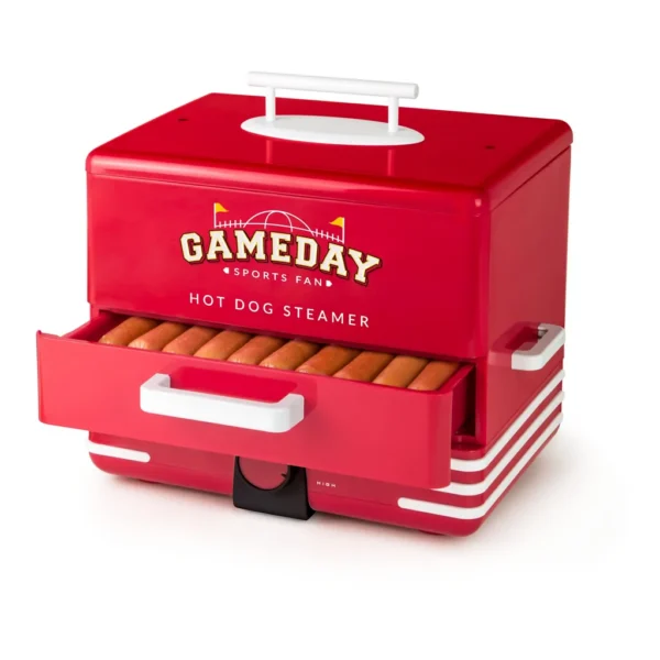4e74407a-a2bc-4e0b-99ac-cc68c29f8dea.jpg Game Day GDHDS206RDSL Hot Dog Steamer – Red