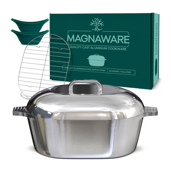 4e9eb4bd-6122-423e-8c3a-d088c9122d26.jpg Magnaware - Oval Dutch Oven with Lid - 10 Quart (15 Inch) - Aluminum