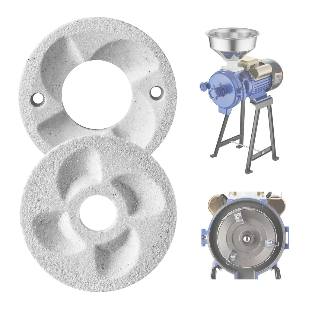 512c629b-51eb-4ddc-a9be-bf3a559dc9c7.jpg VEVOR - 2PCS Grinding Sheets for Electric Grain Mill Grinder, Marble Dry & Wet Grinding Discs, Replacement Grinding Plates - White