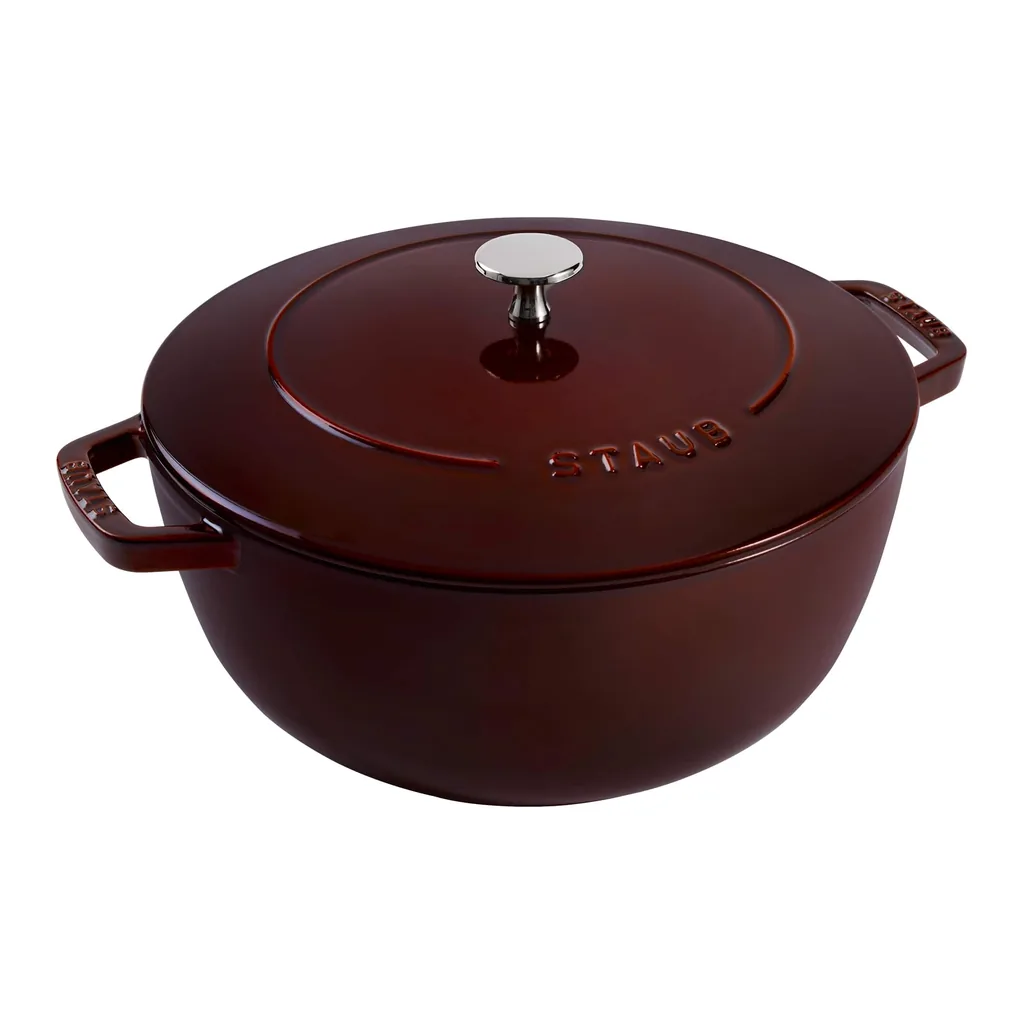 524aa9f8-5f3b-41f4-bc97-8cda68ee9238.jpg Staub - Cast Iron Essential French Oven, Dutch Oven, 5-quart, serves 5-6, Made in France - Grenadine