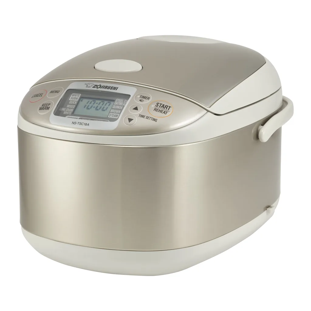 52a28097-605a-4a3f-9805-d68980dc920d.jpg Zojirushi NS-TSC18AXH 10 Cup Micom Rice Cooker & Warmer – Stainless Gray
