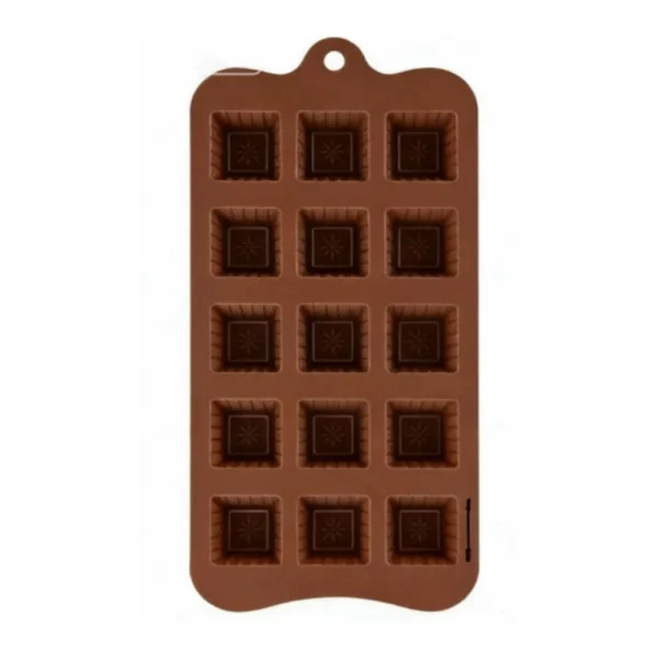 52a6f7e7-93ac-4d9d-872f-dd885e8423c1.jpg Kitcheniva - Silicone Square Chocolate Drop Mold (4.1 x 8.5 Inch) - Makes 15 Chocolate Drops
