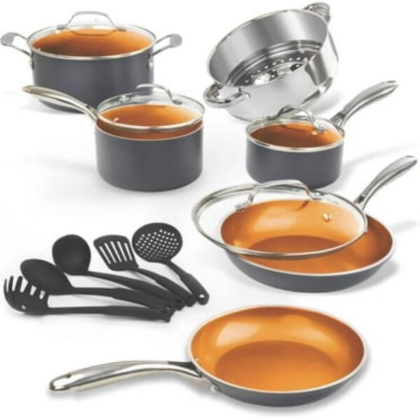 5373ef2e-10eb-412f-8485-57521542c9a3.jpg Gotham Steel - Nonstick Pots and Pans 15 Piece Set Ceramic Cookware Kitchen Set - Gray