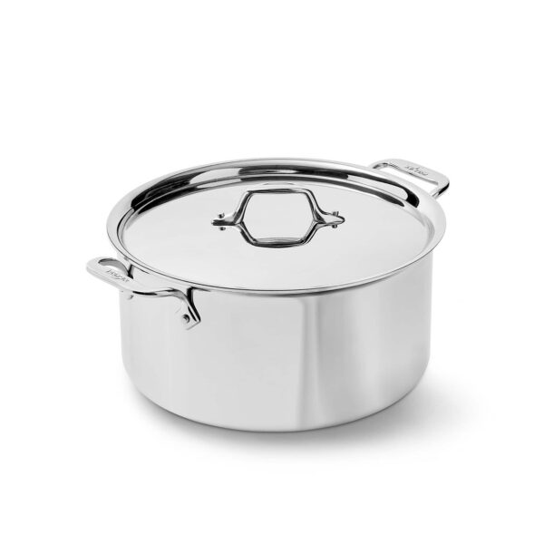 55a4a3cf-511e-451e-b259-cf59a1a2c251.jpg All Clad - All-Clad 8qt Stainless Steel Stockpot, 3-Ply Bonded Cookware - Silver