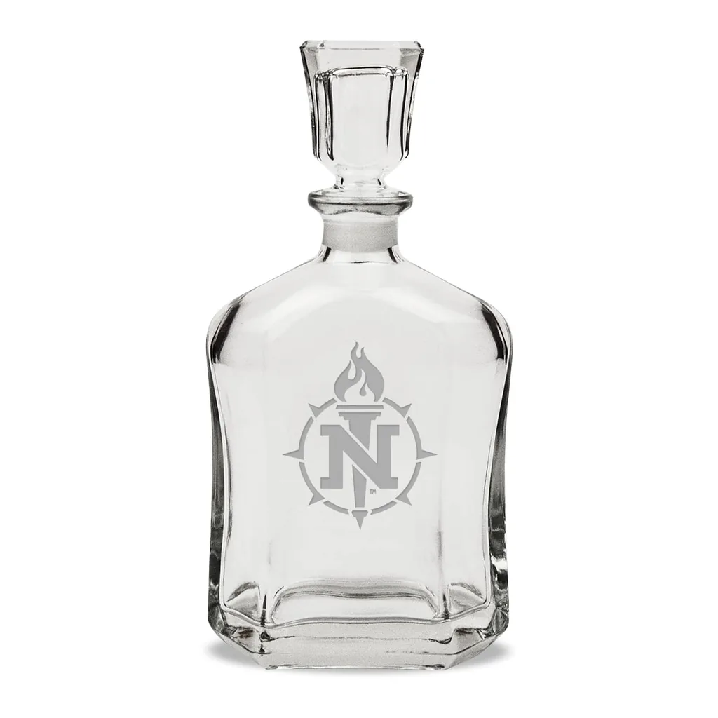55a9036d-fc9f-482f-88bb-7cd2b92a0a11.jpg Jardine - Northern Michigan Wildcats 23.75oz. Crystal Whisky Decanter - Multicolor