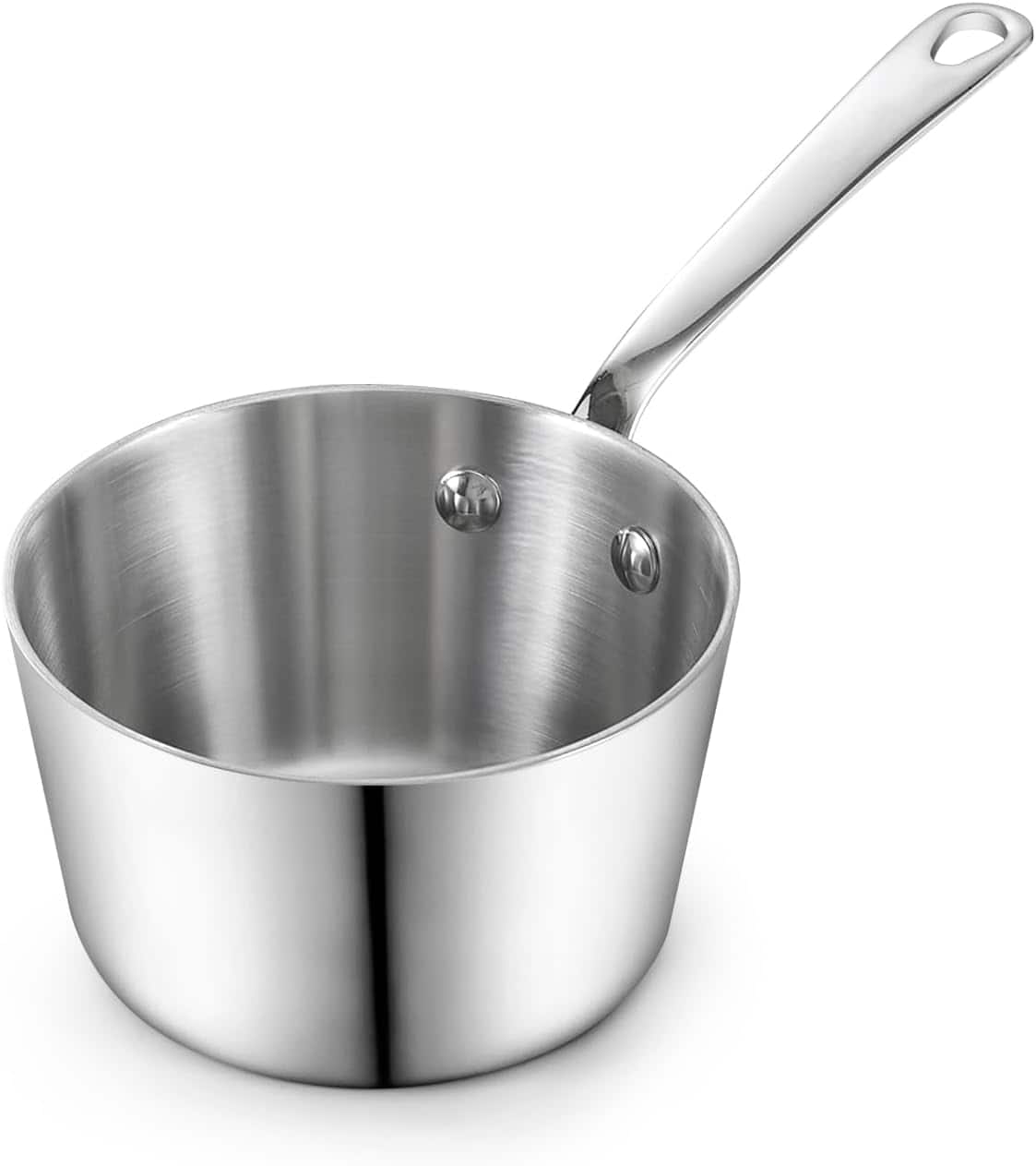 56ae71b3-fa52-405b-99fd-b5202fba3c79.jpg D&M - Multi ply Clad 0.39 QT Butter Warmer Small Saucepan for Coffee, Butter, Milk, Induction Compatible - Stainless Steel