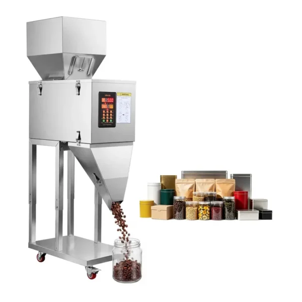 5760fe92-e9d4-428b-989c-9256a062e0e6.jpg VEVOR F-3000-V1 Powder Filling Machine,20-3000g (0.04 - 6.61lbs) Automatic Particle Dispenser, Stainless Steel,Smart Weighing Dispensing – Silver