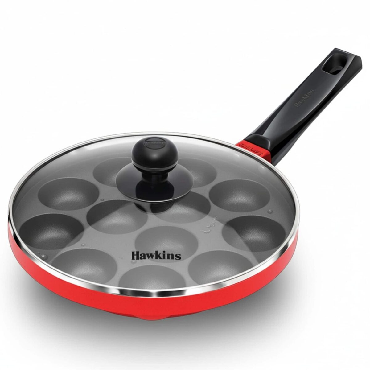 577688af-fe34-481a-bafa-9573bdf4319a.jpg Hawkins - NAPE22G Appe Pan with Glass Lid 12 Cups - Red