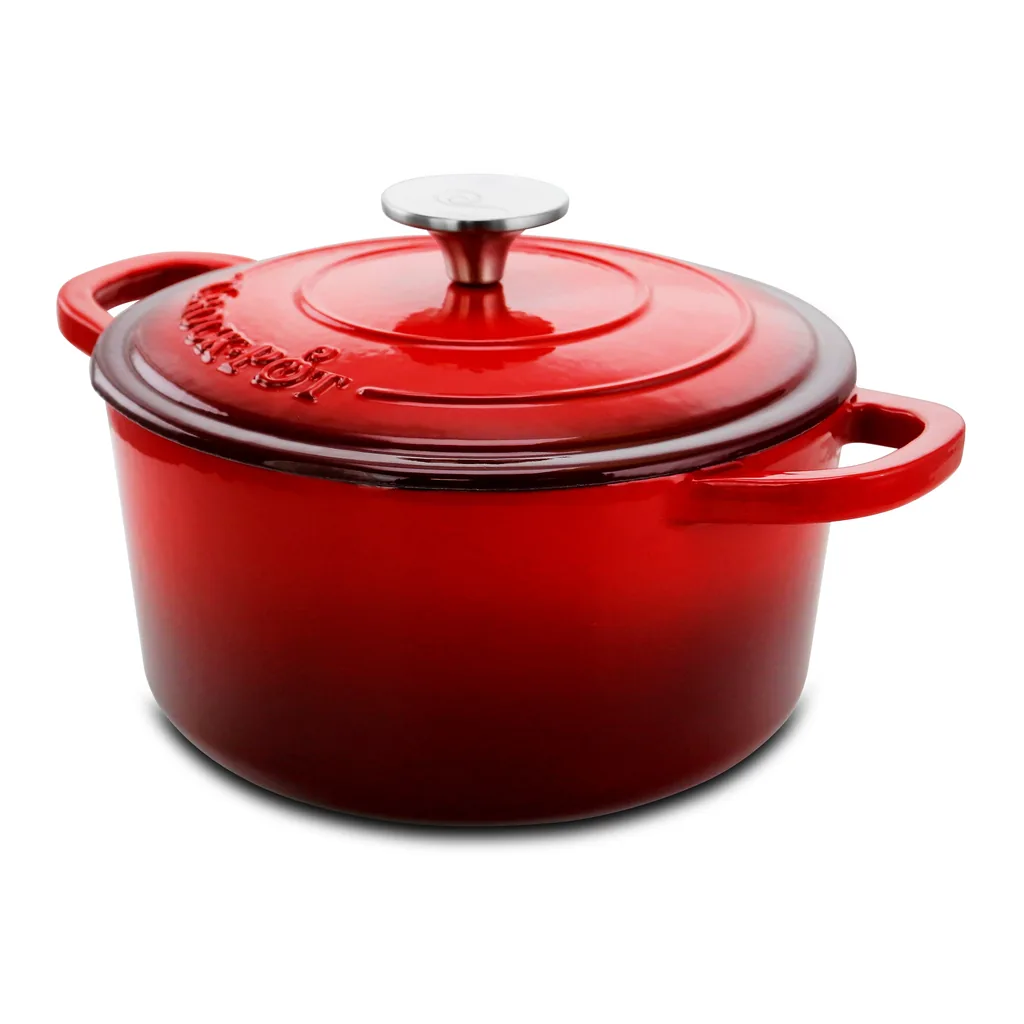 57efec58-3e81-43c1-9b95-ab5f2a4f9223.jpg Crockpot - Crock-pot Artisan 3 Quart Enameled Cast Iron Casserole with Lid - Gradient Red