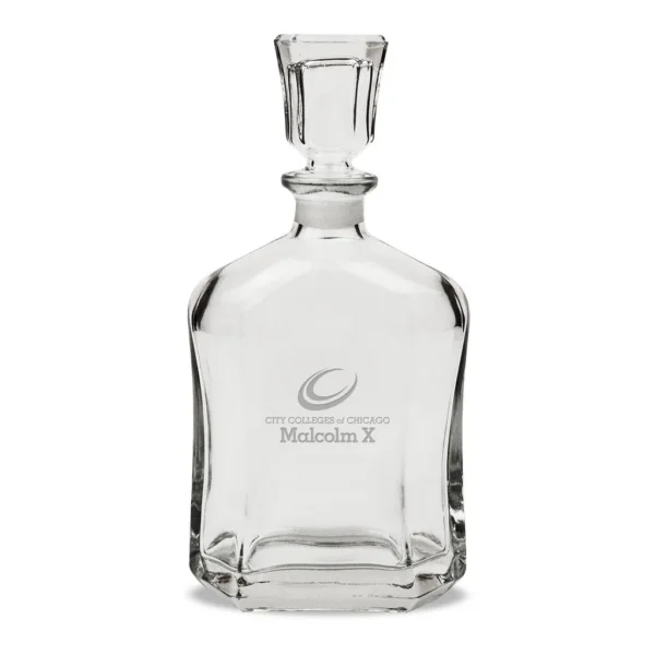5820f86c-501e-4462-b883-972794d3b29f.jpg Jardine - Malcolm X College Hawks 23.75oz. Crystal Whisky Decanter - Multicolor