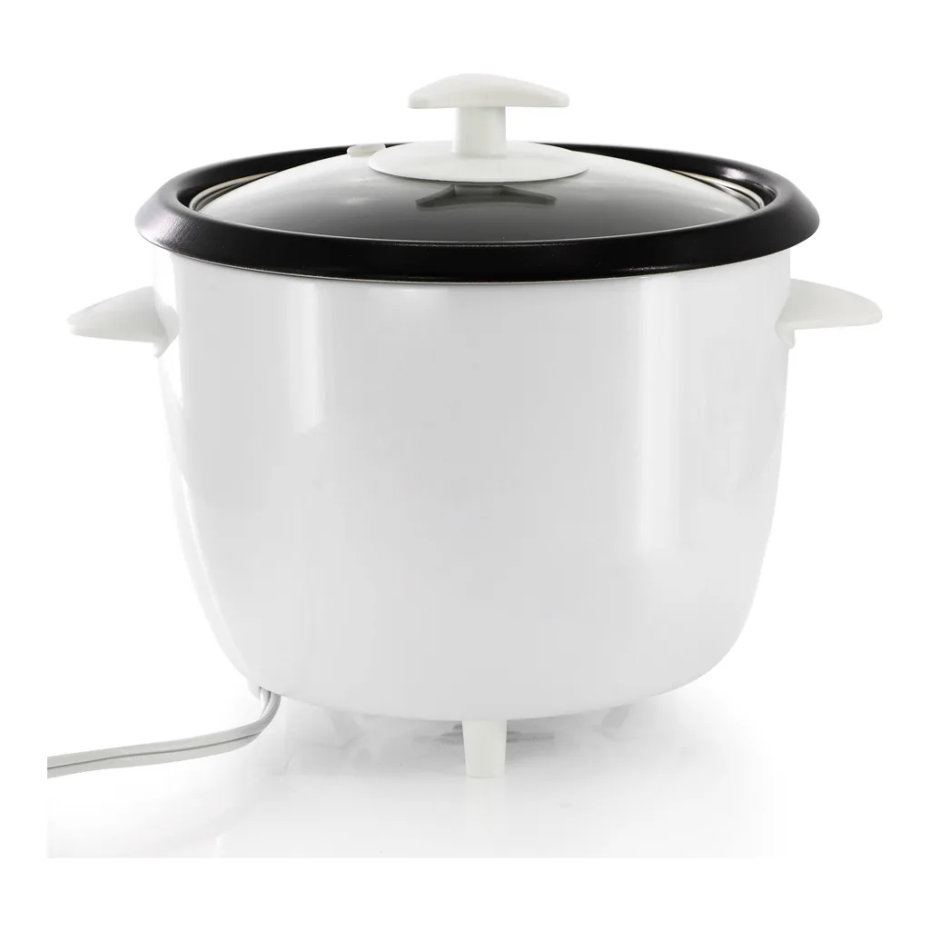 58df8cda-466d-4eae-aef3-8a0c15d5fc4b.jpg Better Chef 310125287M 5 Cup Ceramic Bowl Rice Cooker with Steamer Attachment – White