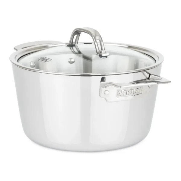 591f3073-ba9c-4abb-bd74-3a1e1b85e814.jpg Viking - Contemporary 3 Ply, 5.2 Qt. Covered Dutch Oven - Mirror