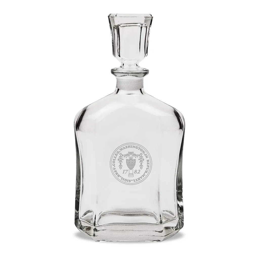 59c0338c-c828-44d6-806c-024d5880df2a.jpg Jardine - Washington College Shoremen 23.75oz. Crystal Whisky Decanter - Multicolor