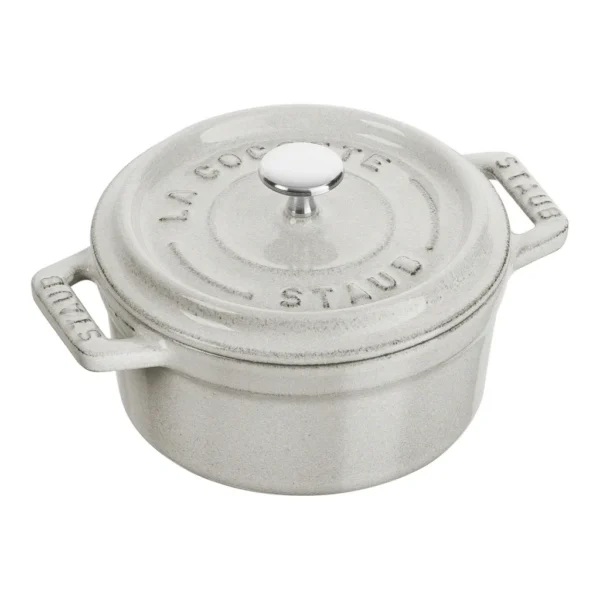 5aadd2e2-7ab4-4603-a332-5677bfecc1fa.jpg Staub - Cast Iron .25-qt Mini Round Cocotte - White Truffle