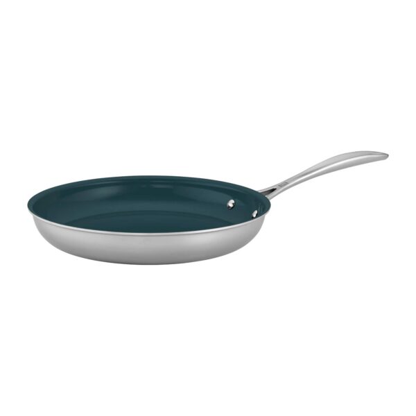 5ac4199d-d82a-4774-a87e-140ad251bc50.jpg ZWILLING - Clad CFX 10-inch Ceramic Nonstick Fry Pan - Stainless Steel