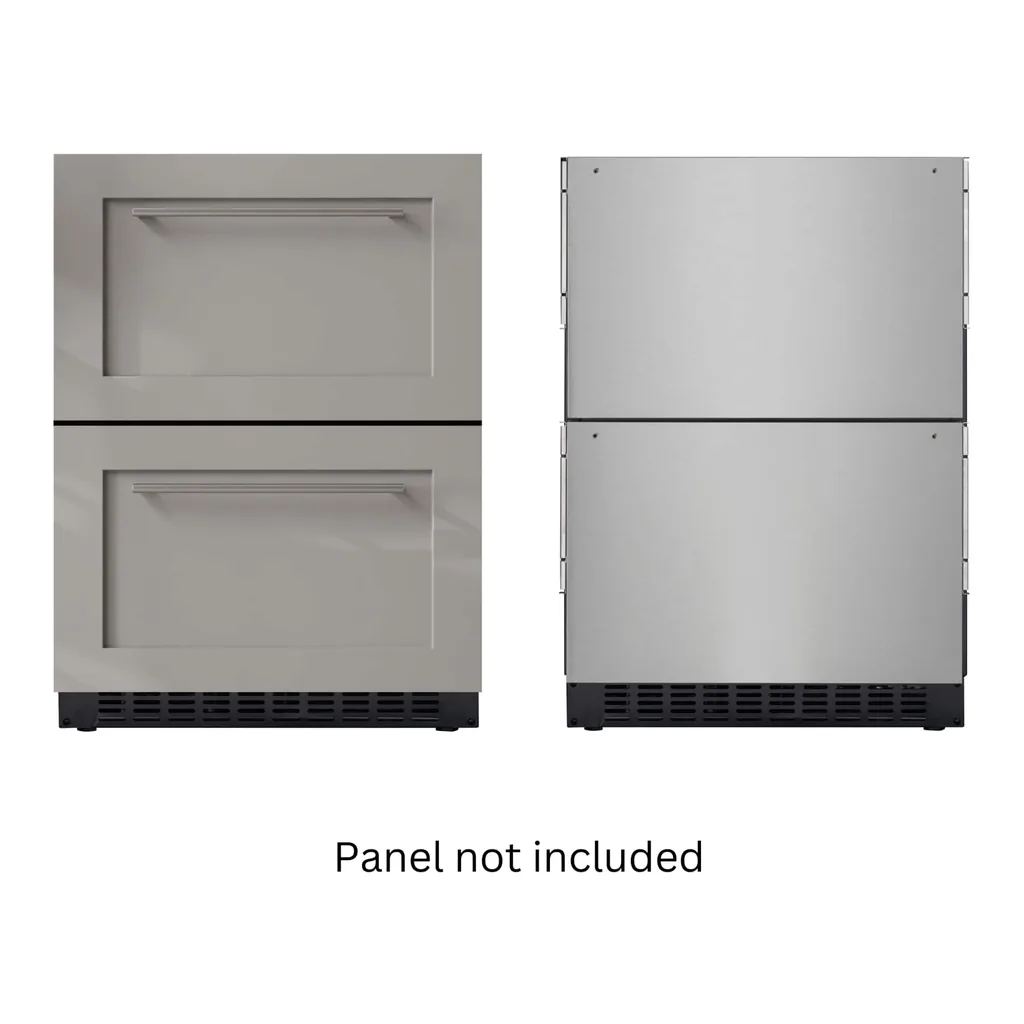 5afa466b-8ac8-4d40-85bd-45652341afdf.jpg Koolmore - 23 in. Panel Ready Two-Drawer Refrigerator and Freezer (KM-BIR1D1F-PR) - Black