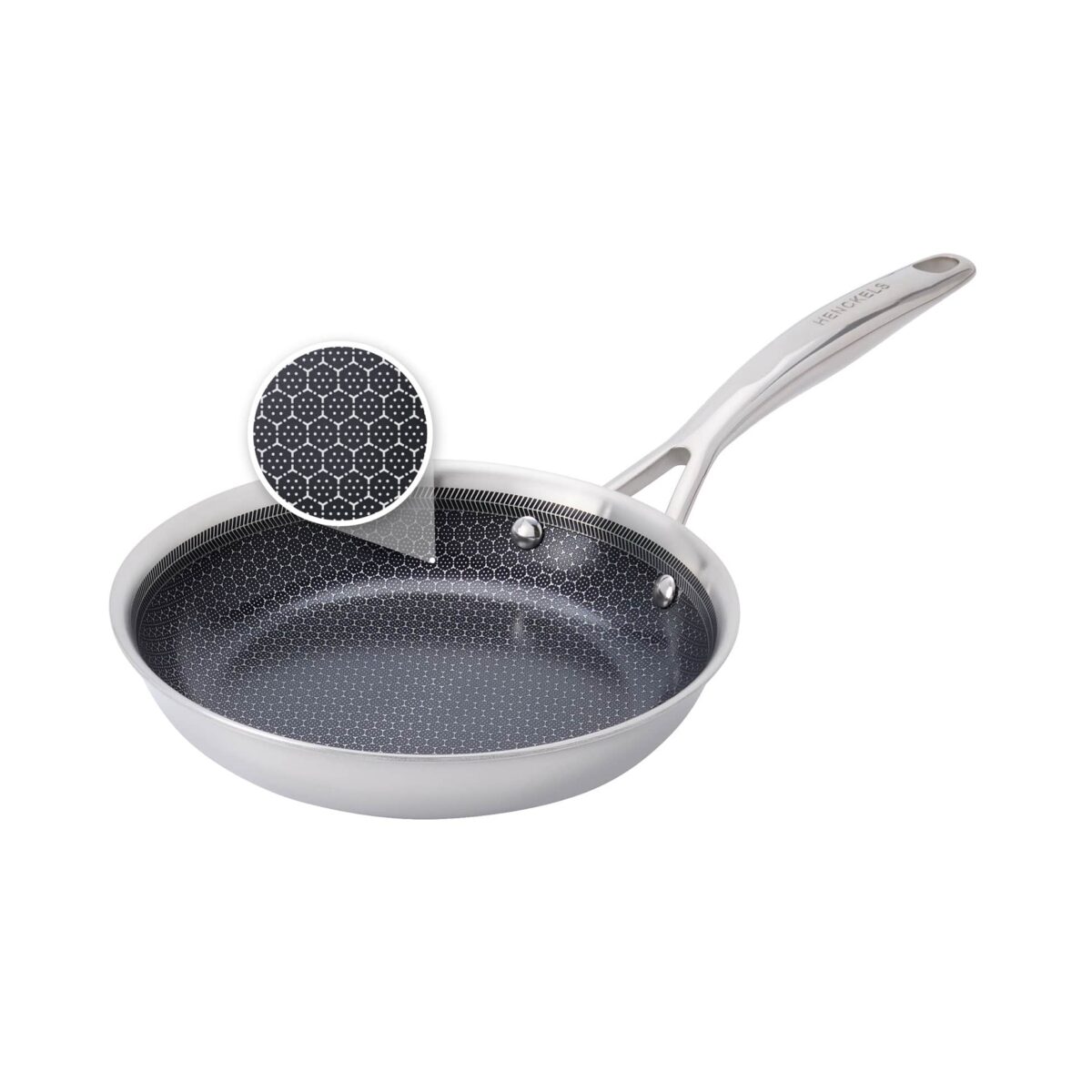 5cf00b48-f6ba-4d7b-883e-8091f6d52daf.jpg Henckels - Paradigm Ceramic 8-inch Dual Performance Fry Pan - Stainless Steel