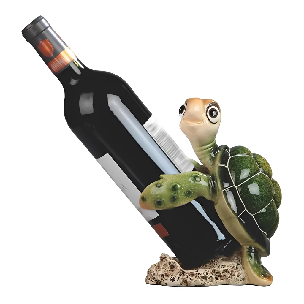 5f628c20-6348-4090-88f6-da9ebcb5c204.jpg FC Design - 7.75"H Sea Turtle Wine Holder Dining Room Figurine - Multicolor