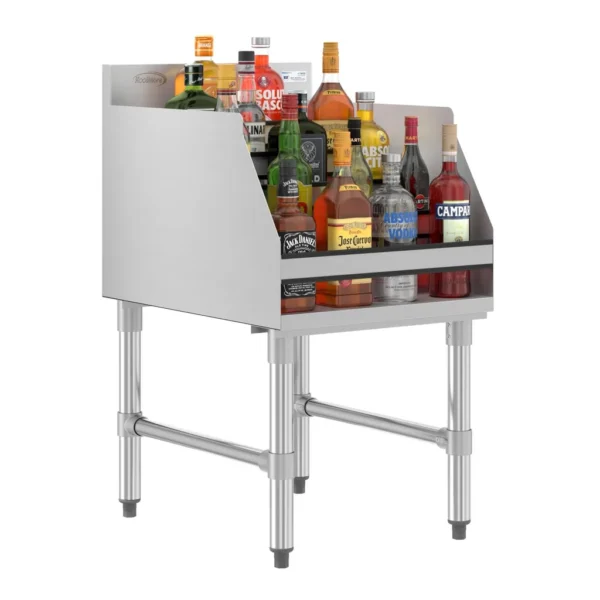 5fb368b3-e9c6-4048-9157-f8b9991f587a.jpg Koolmore - 18 in. x 23 in. Liquor Display Rack in 304, 18 GA (KM-LD-2318) - Stainless Steel