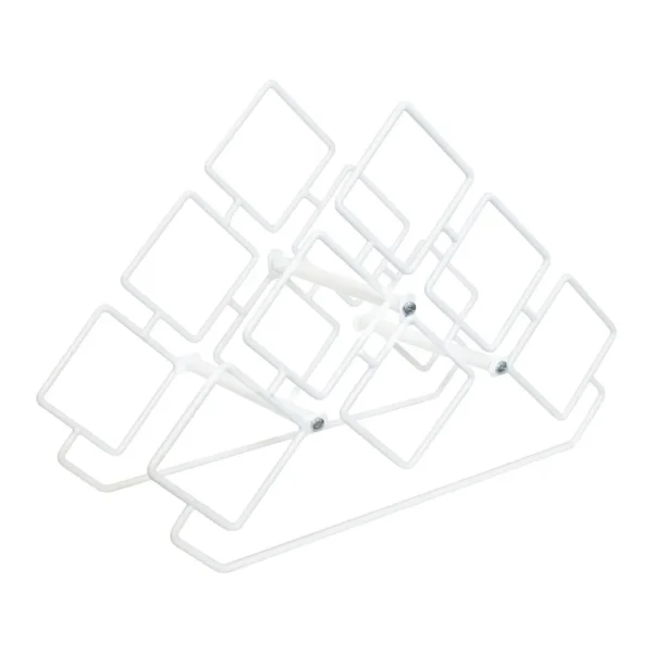 5fe96872-d1fe-4a71-9906-1c433a750e34.jpg Sunnydaze - 6-Bottle Steel Wire Triangular Tabletop Wine Rack - White