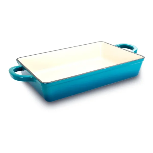 610f8d0a-1a9c-4ebc-a917-9982eeb79acc.jpg Crockpot - Crock Pot Artisan 13 in. Enameled Cast Iron Lasagna Pan - Teal Ombre