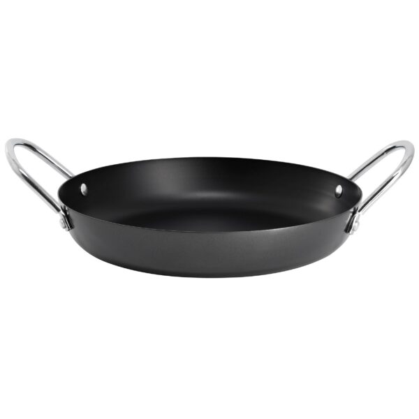 6236ba2e-6794-4a58-a645-c00fcb87be9b.jpg Oster - Smithfire 11 Inch Nonstick Carbon Steel Paella Pan in Dark - Gray