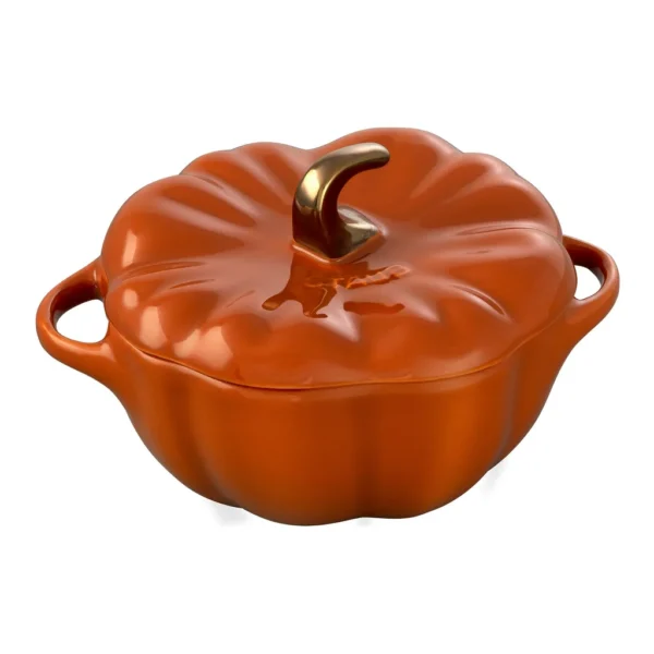 62671d0a-a632-4685-8a47-edc8ceb319bd.jpg Staub - Ceramic 24-oz Pumpkin Cocotte - no stovetop save - Burnt Orange