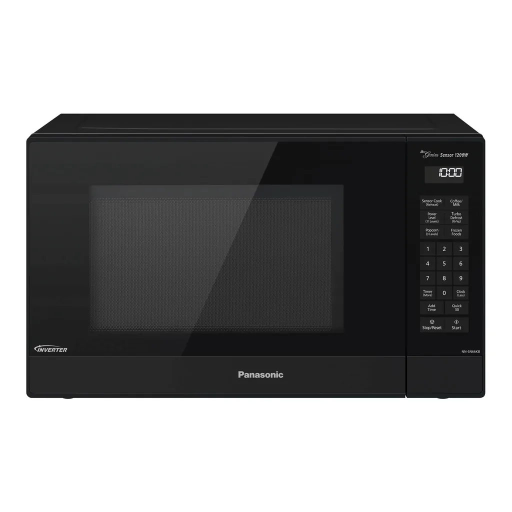 6346470_sd.jpg Panasonic - 1.2 Cu. Ft. 1200 Watt SN66KB Microwave with Inverter and Genius Sensor - Black