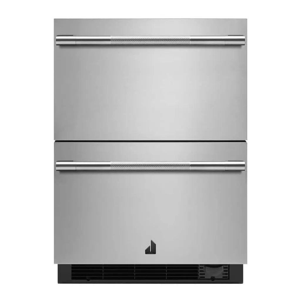 6351821_sd.jpg JennAir - RISE 4.7 Cu. Ft. Built-In Mini Fridge with Double Drawer Refrigerator/Freezer - Stainless Steel