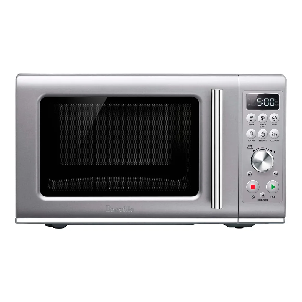 6362518_sd.jpg Breville - the Compact Wave Soft Close 0.9 Cu. Ft. Microwave - Silver