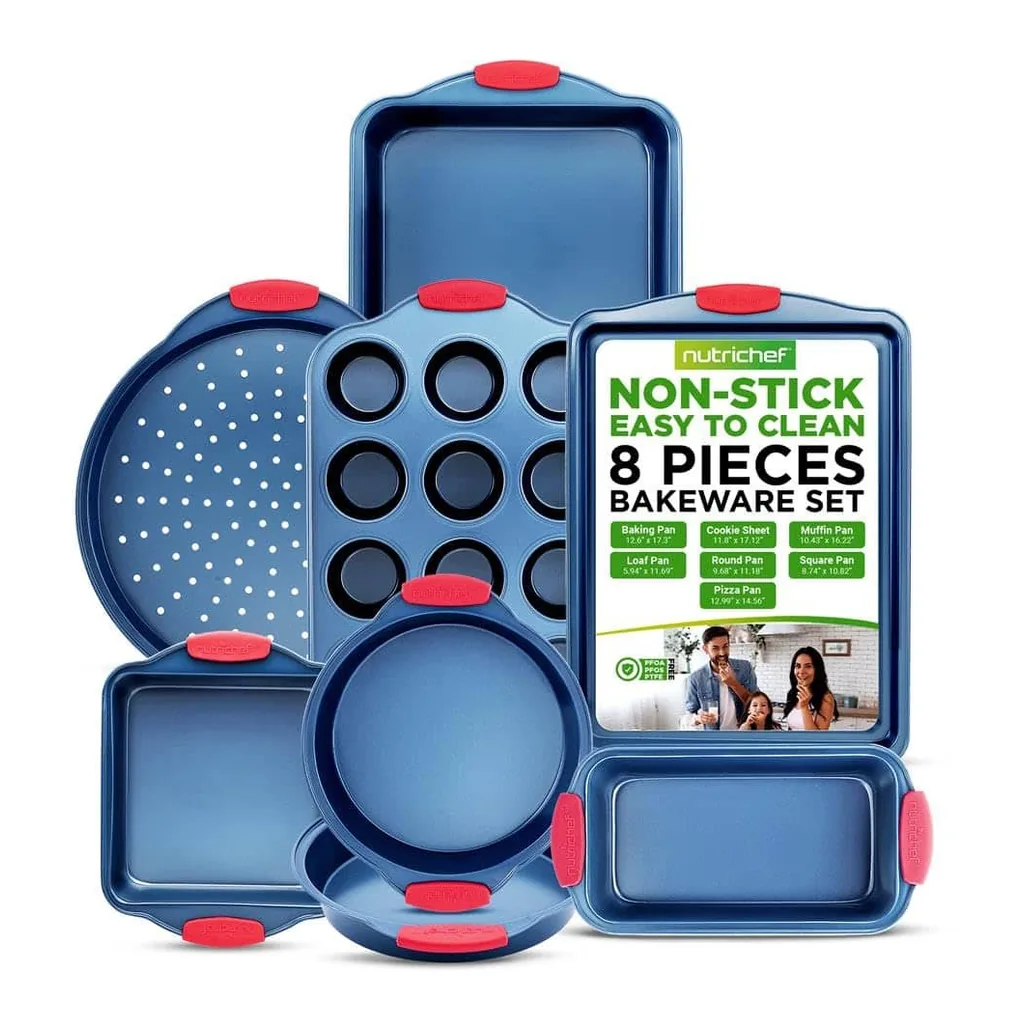 63df6e63-baaa-482c-961b-0cd6a183cb90.jpg NutriChef - 8-Piece Nonstick Baking Pan Set
