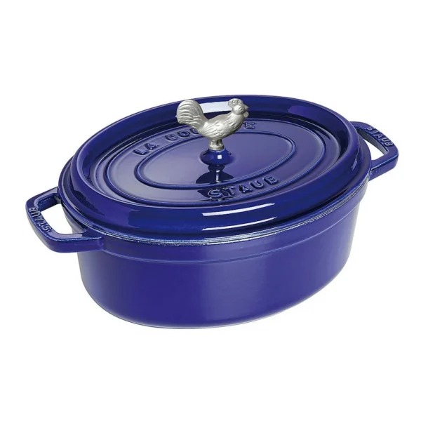 6421211_rd.jpg Staub - Cast Iron 5.75-qt Coq au Vin Cocotte - Dark Blue