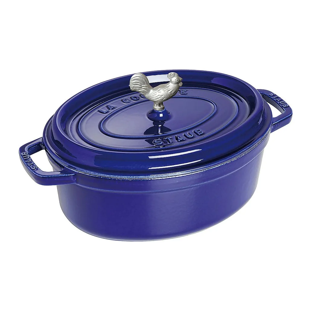 6421211_rd.jpg Staub - Cast Iron 5.75-qt Coq au Vin Cocotte - Dark Blue