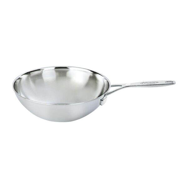 6421239_rd.jpg Demeyere - Industry 5-Ply 5-qt Stainless Steel Flat Bottom Wok - Silver