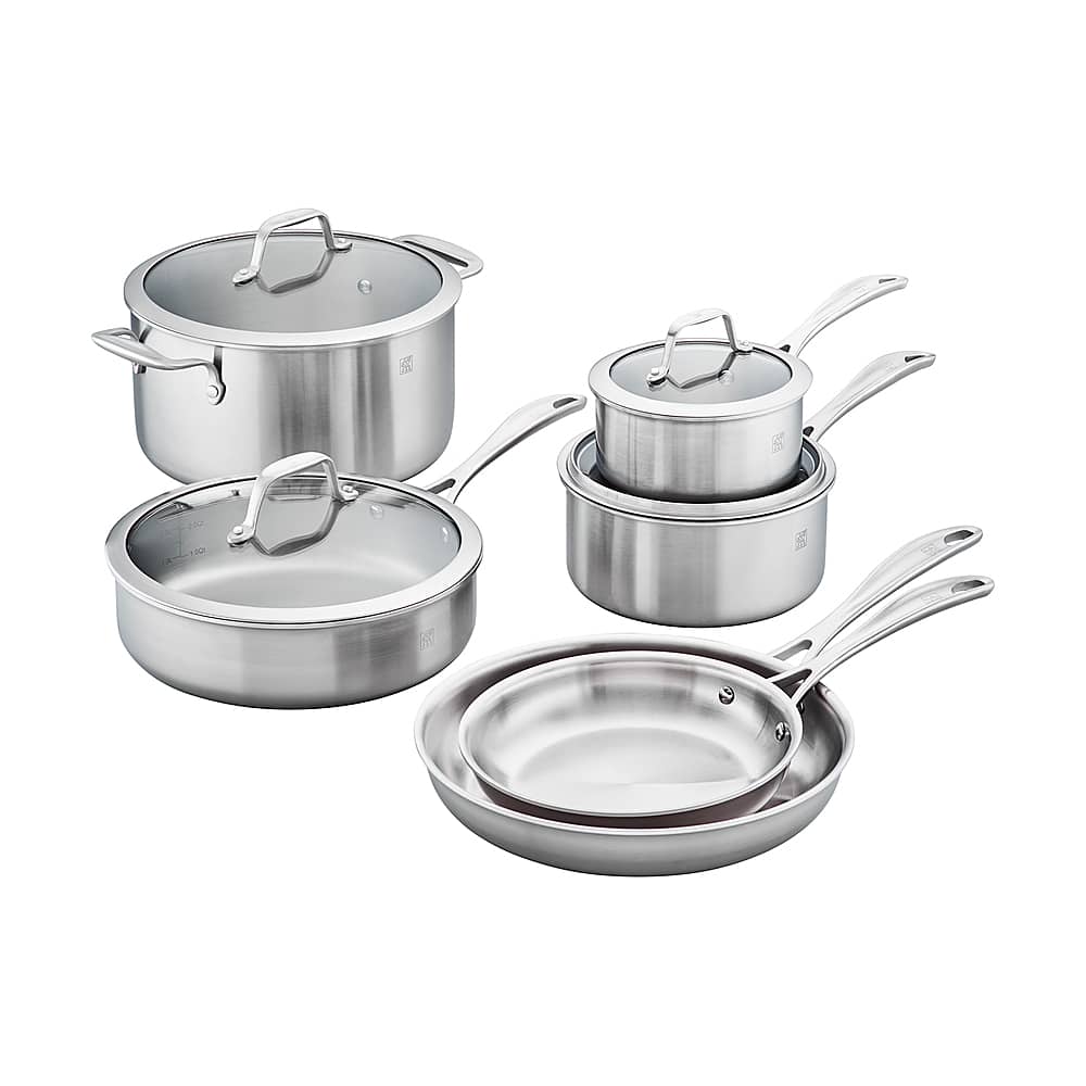 6421342_rd.jpg ZWILLING - Spirit 3-ply 10-pc Stainless Steel Cookware Set - Silver