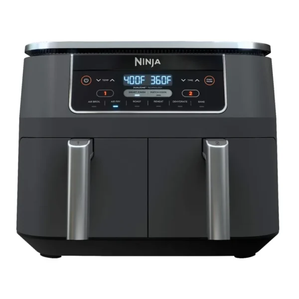 6421833_sd.jpg Ninja - Foodi 6-in-1 8-qt. 2-Basket Air Fryer with DualZone Technology & Air Fry, Roast, Broil, Bake, Reheat & Dehydrate - Dark Gray